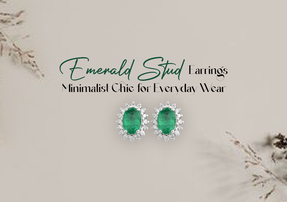 Emerald Stud Earrings: Minimalist Chic for Everyday Wear