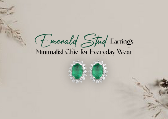 Emerald Stud Earrings: Minimalist Chic for Everyday Wear