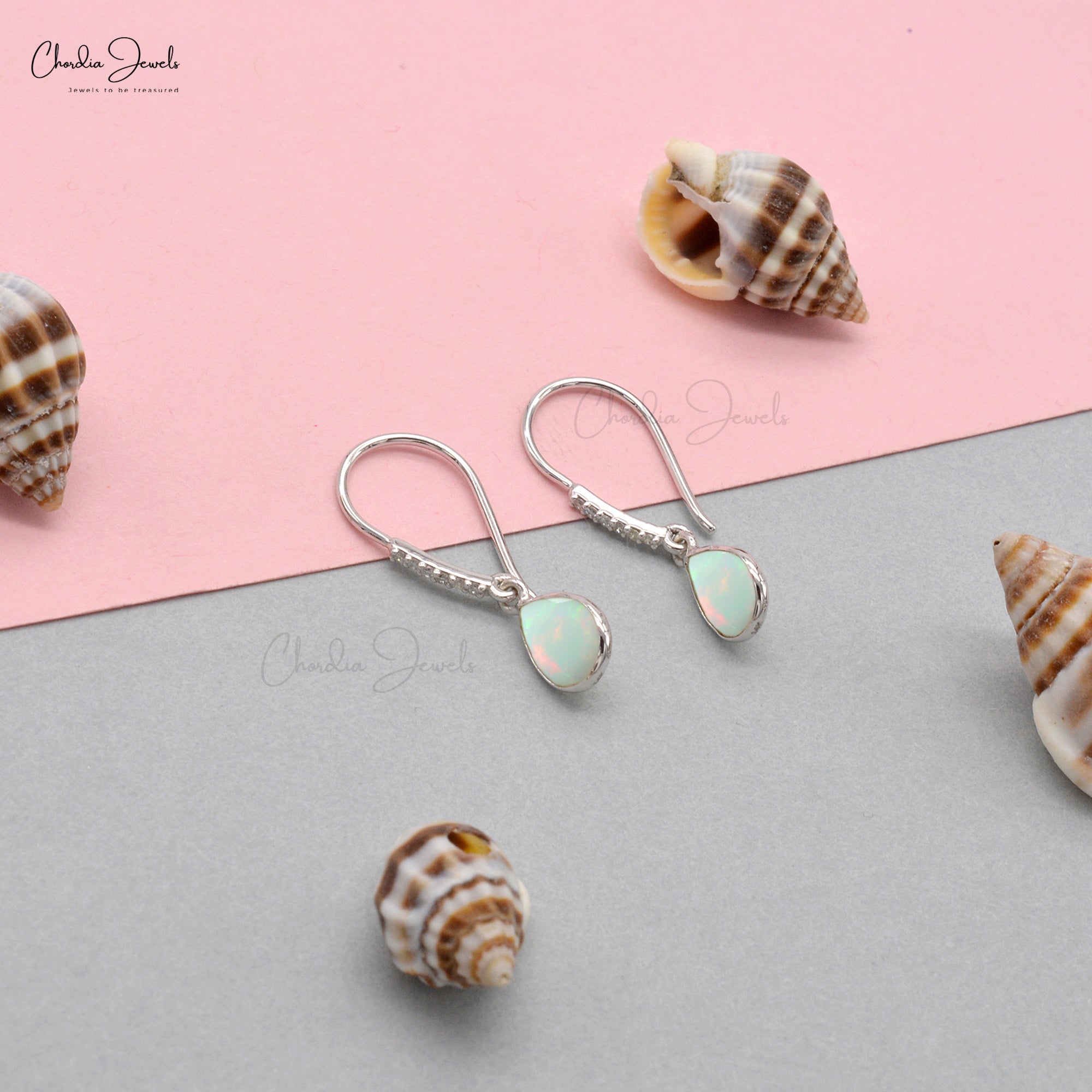 Pearl Teardrop Fish Hook 14K White Gold Dangle Earrings - Gemologica, A  Fine Online Jewelry Store