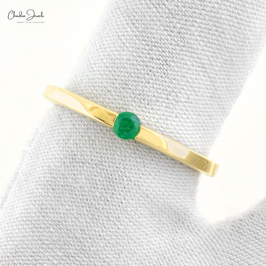 yellow gold emerald ring