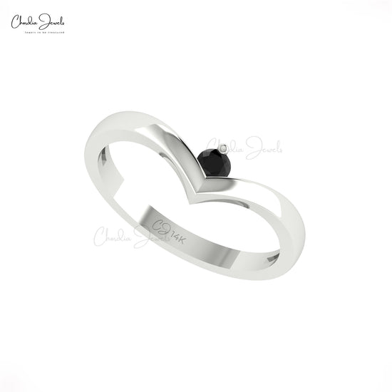 Dainty Black Diamond Ring