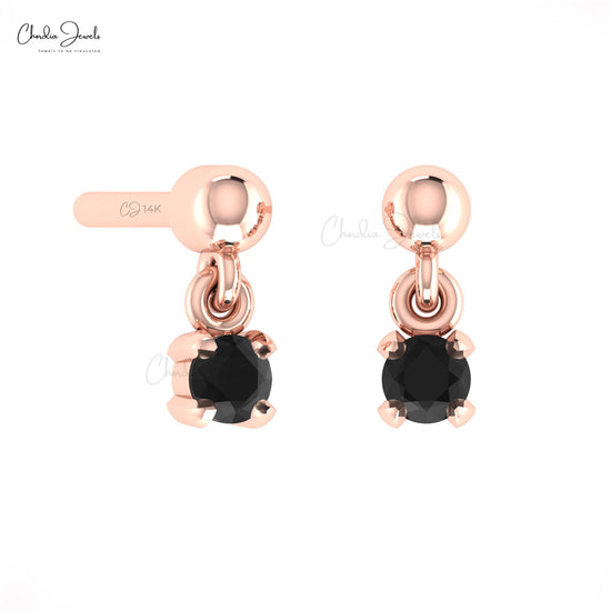 Black Diamond Dangle Earrings