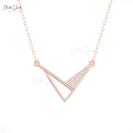 Open Close Tringle Necklace