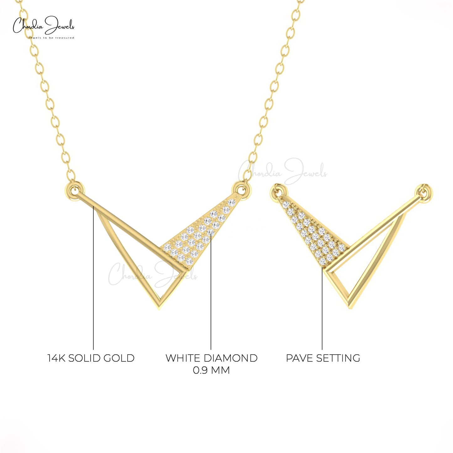 Double Triangle Necklace