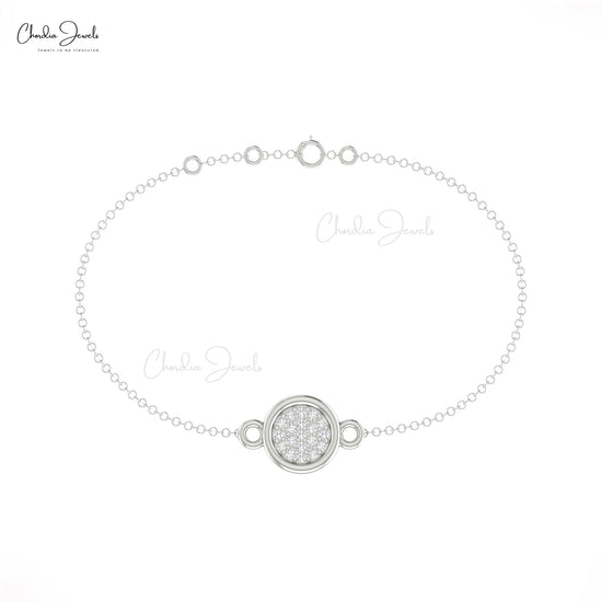 White Diamond Cluster Bracelet