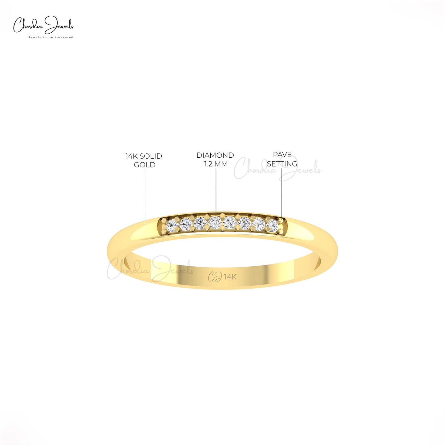 Pave Setting Gold Ring