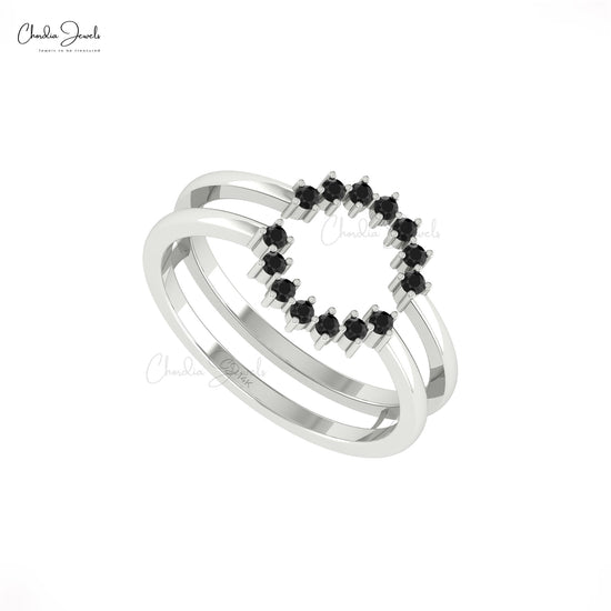 Dainty Black Diamond Ring