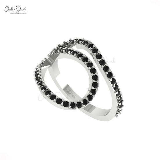 Open Loop Black Diamond Ring