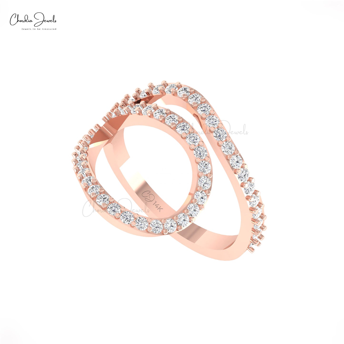 Pave set Dainty Ring