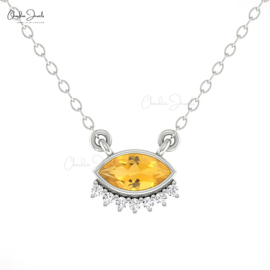 Marquise Cut Gemstone Necklace