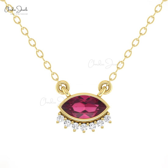 Bezel Set Gemstone Necklace