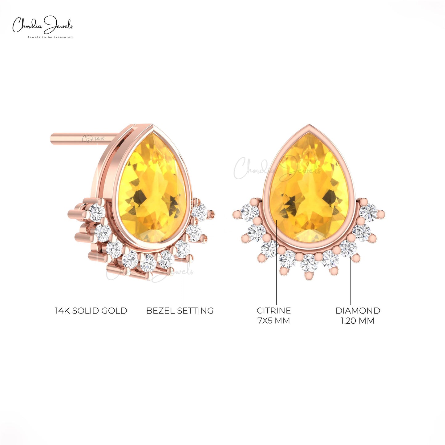 Yellow Citrine Earrings