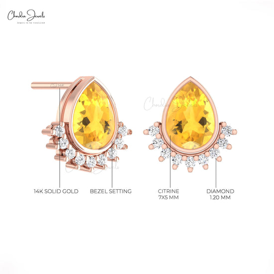 Yellow Citrine Earrings