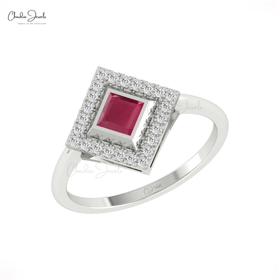 Ruby Halo Ring