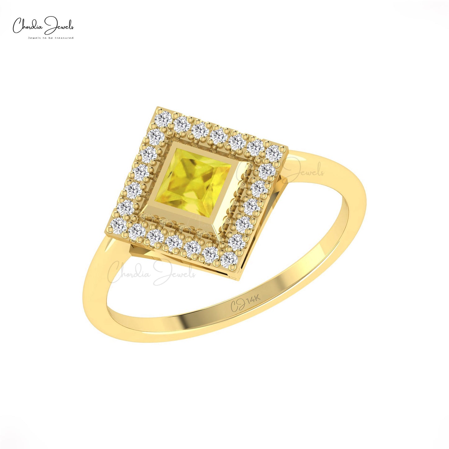 Yellow sapphire ring