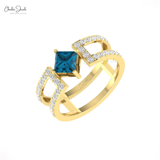 Genuine Blue Topaz Ring