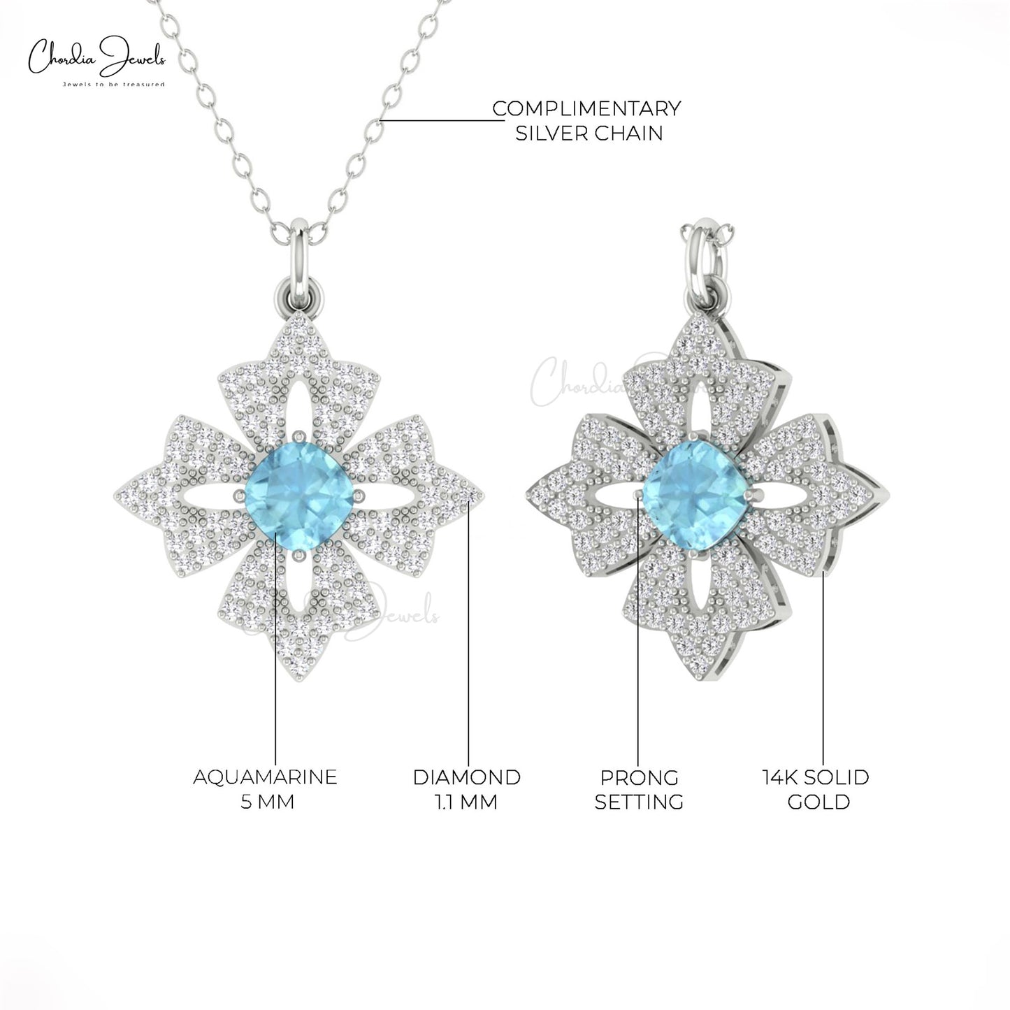 Diamond Floral Pendant