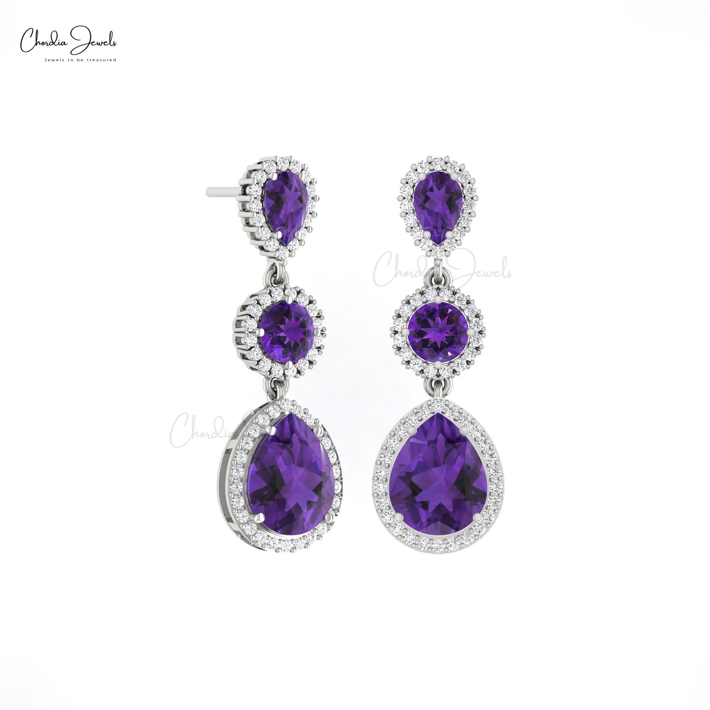 Amethyst Cocktail Earrings