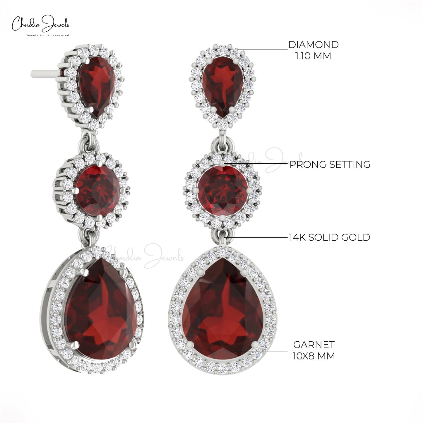 Diamond Halo Cocktail Earrings