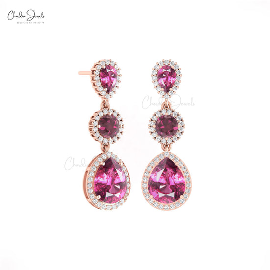 Buy Rhodolite Garnet Earrings