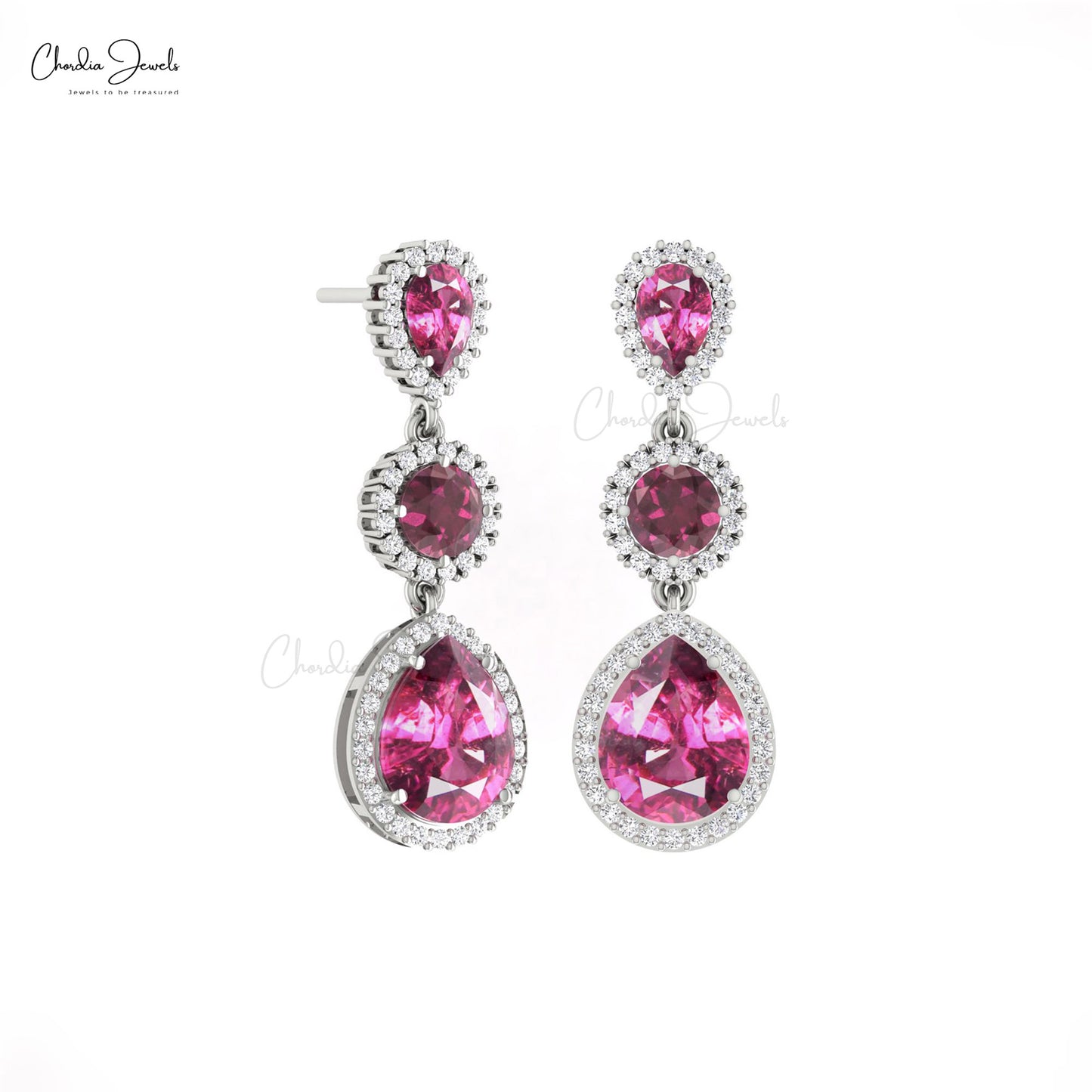 Diamond Halo Earrings