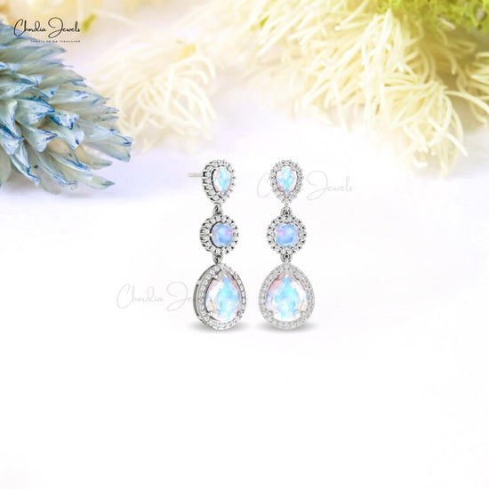 Diamond Push Back Halo Earrings