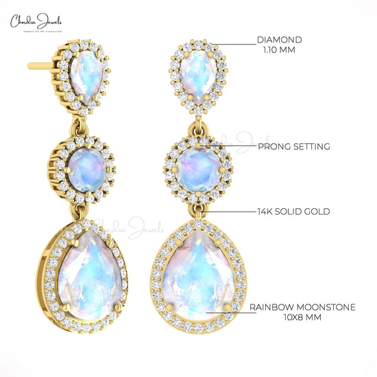 Diamond Dangle Earrings