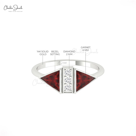 Delicate Garnet Gemstone Ring