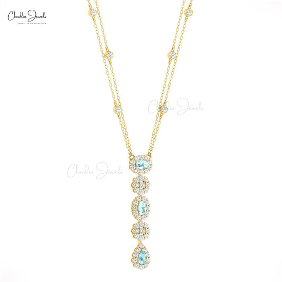 14k Gold Lariat Necklace