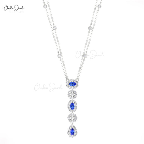 Five Halo Diamond Necklace