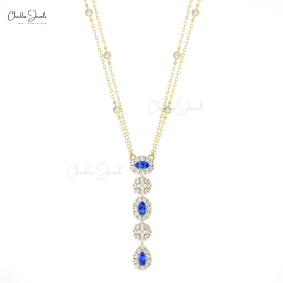 Cluster Diamond Chain Necklace