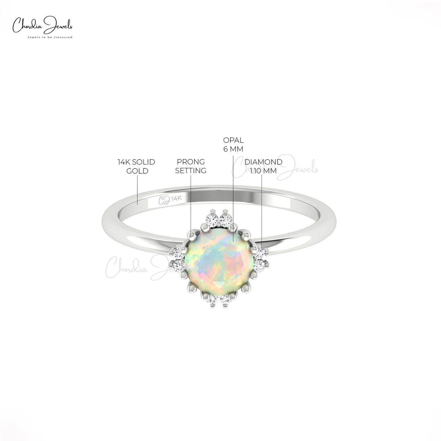 Ethiopian Opal Gemstone Ring