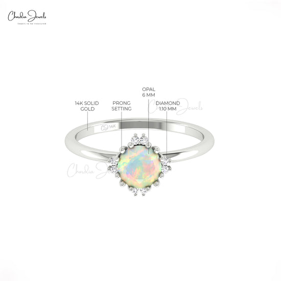 Ethiopian Opal Gemstone Ring