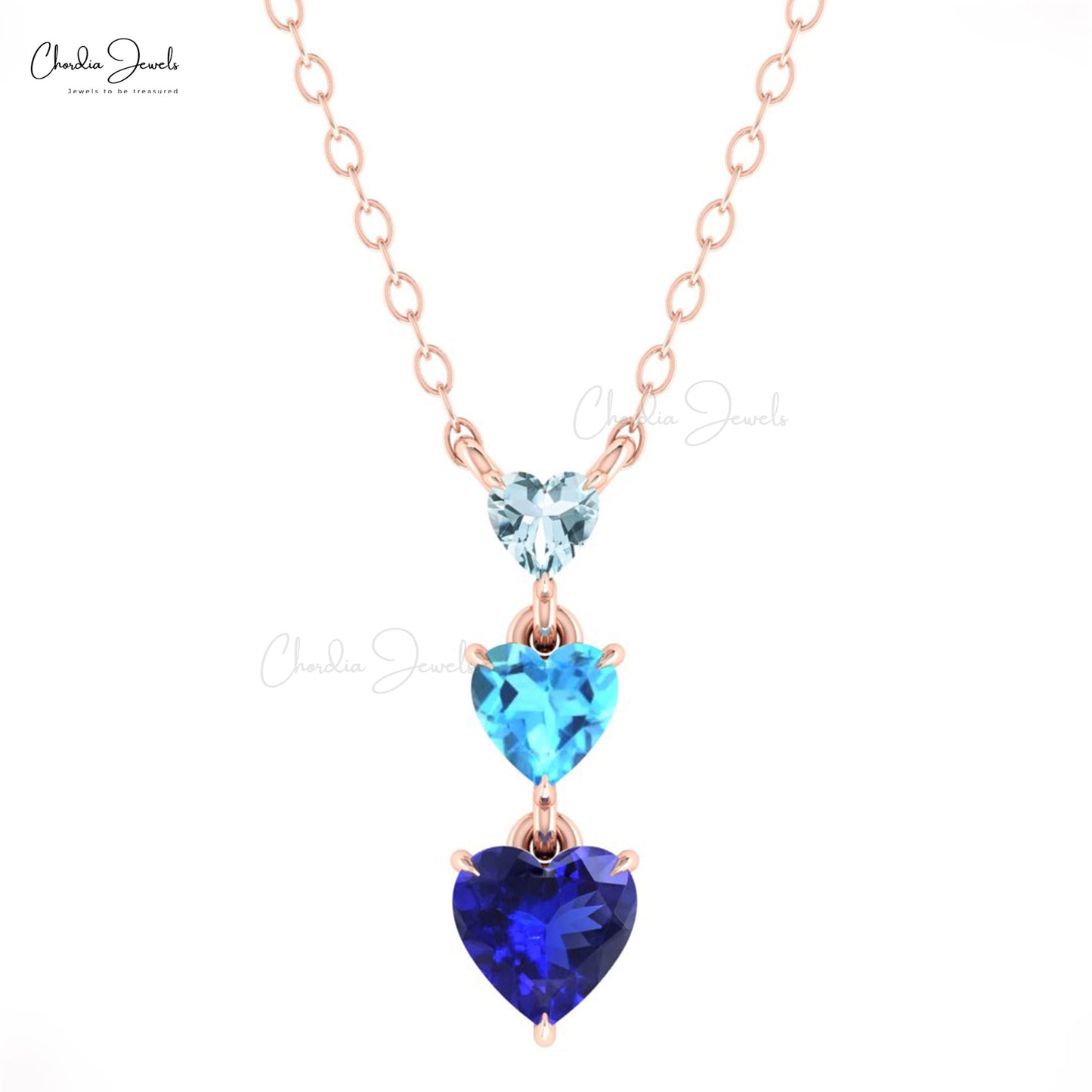 Aquamarine Tanzanite Necklace