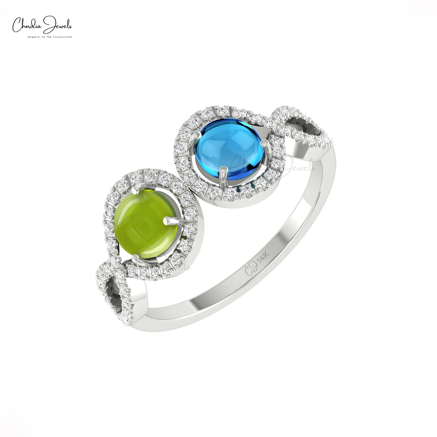 Elegant Dual Birthstone Ring