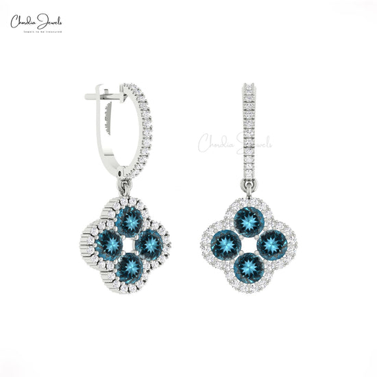 Diamond Halo Earrings