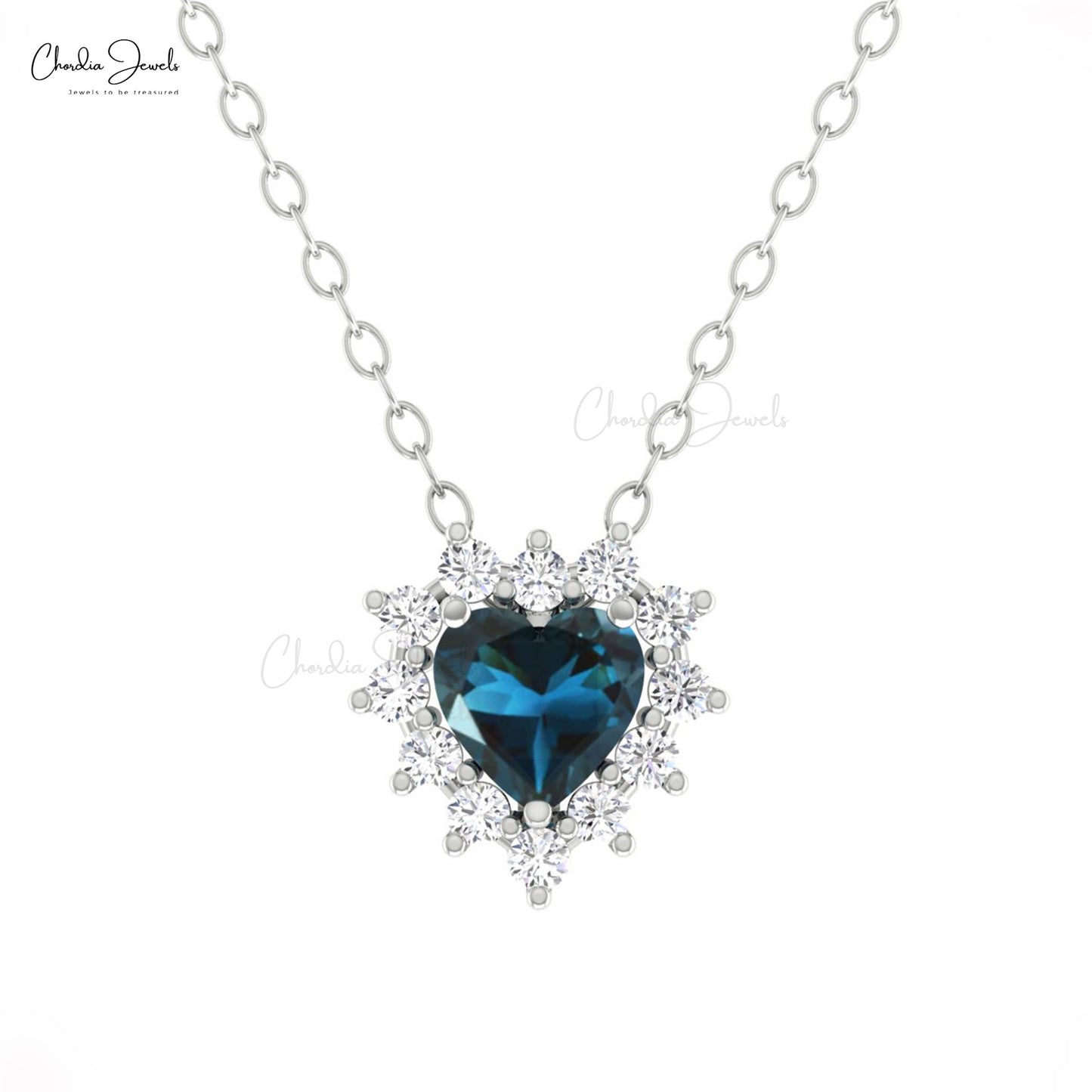 Halo Heart Diamond Necklace