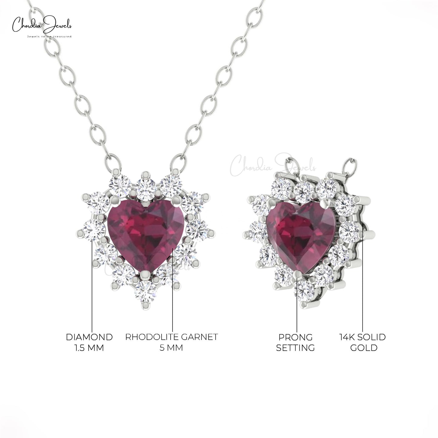 Halo Diamond Necklace For Women