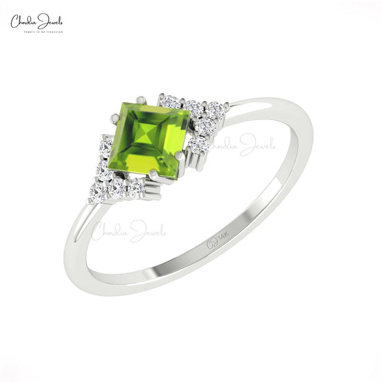 14k Solid Gold Peridot Ring