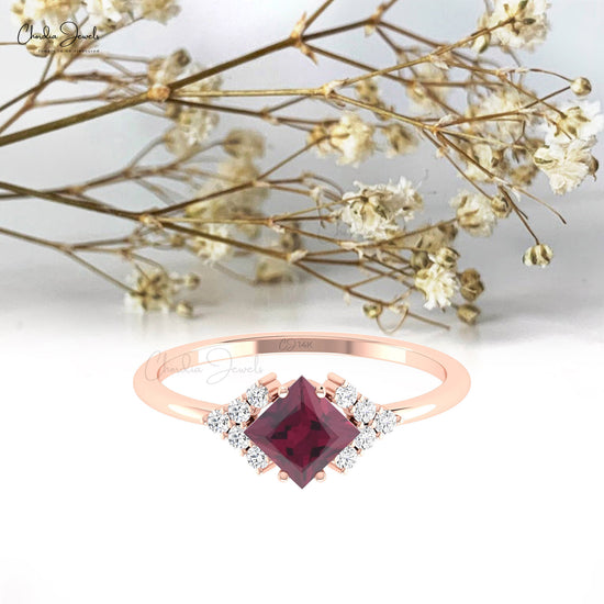 Rhodolite Garnet Proposal Ring