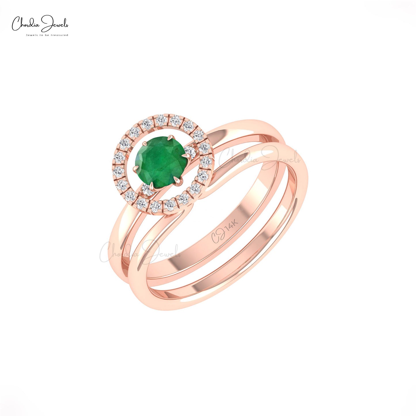 Prong Set Gemstone And Diamond Ring