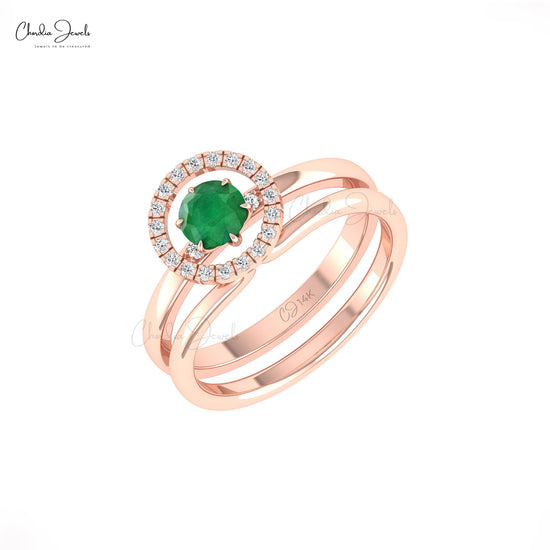 Prong Set Gemstone And Diamond Ring