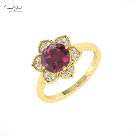 Rhodolite Garnet Gemstone Ring