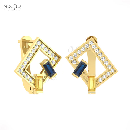 Real Diamond Latch Back Earring