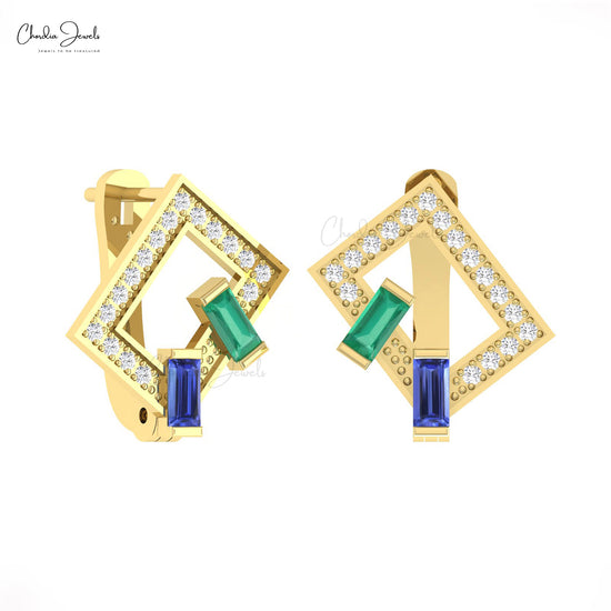 14k Gold Diamond Earrings