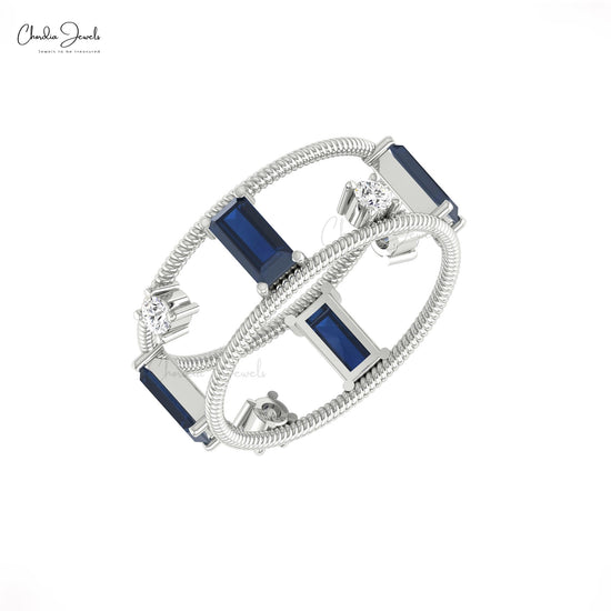 Baguette Sapphire Ring