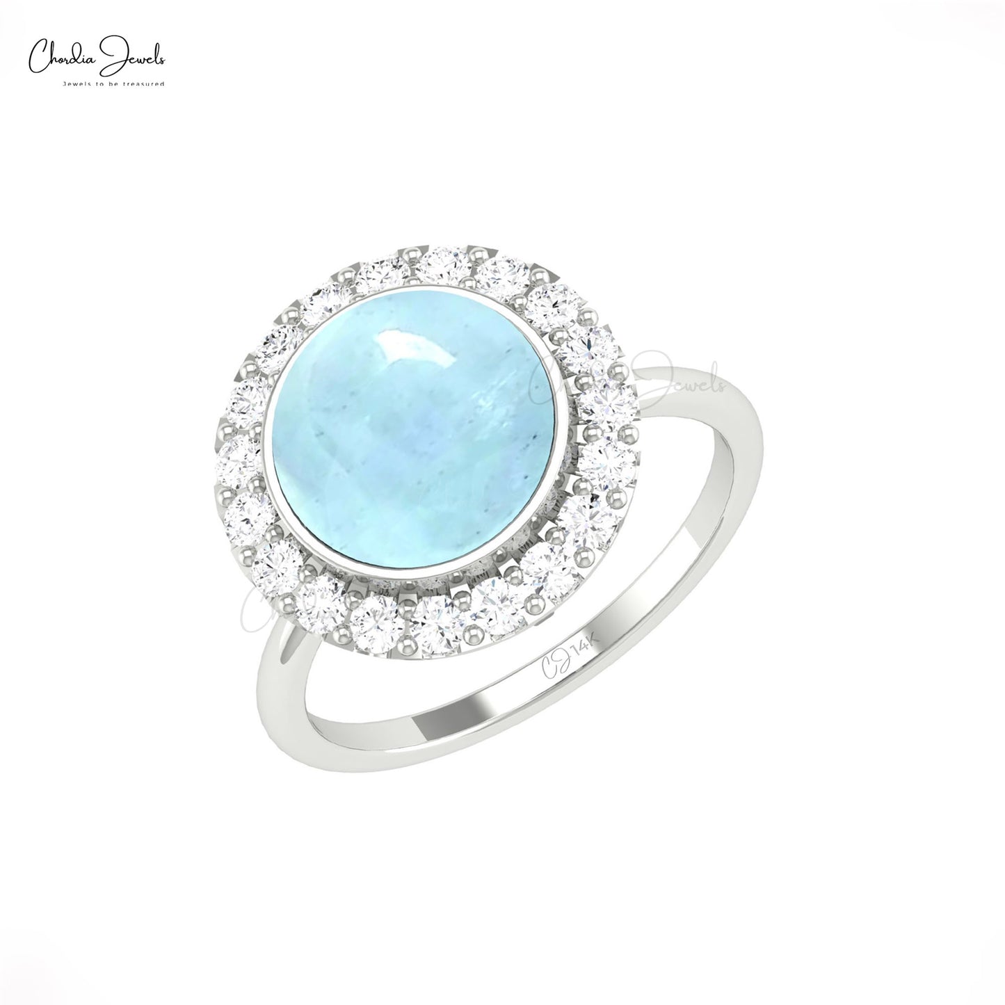 Bezel Set Aquamarine Ring