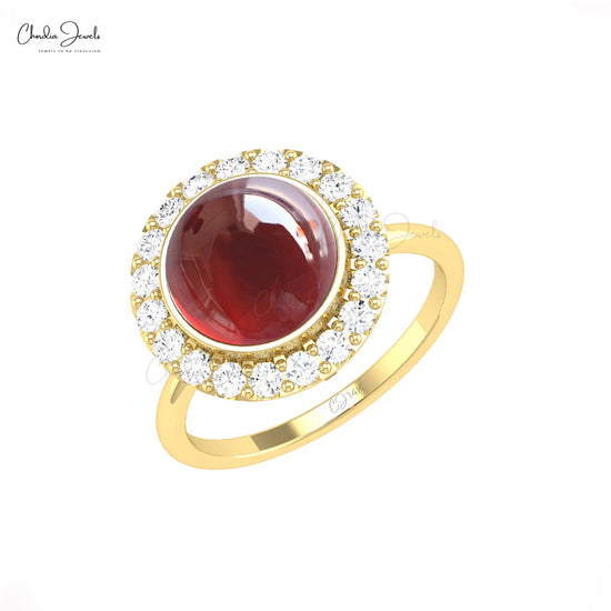 Bezel Set Garnet Ring