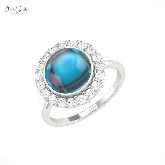 London Blue Topaz Gemstone Ring