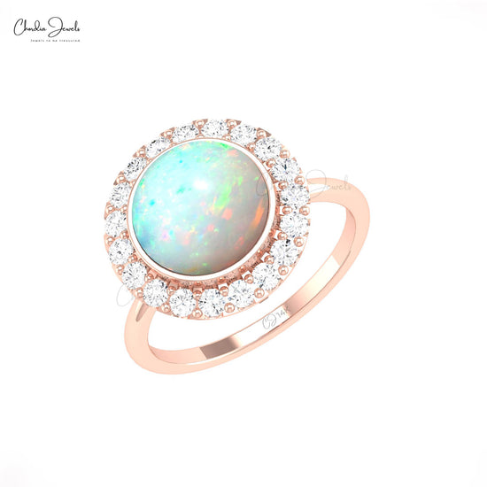 14k Solid Gold Ethiopian Opal Ring